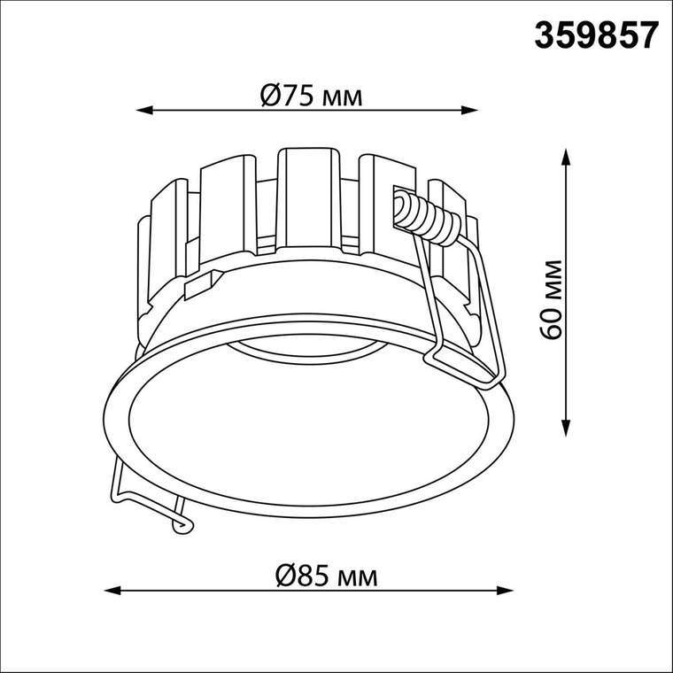 Встраиваемый светильник Solis 359857 (металл, цвет белый)