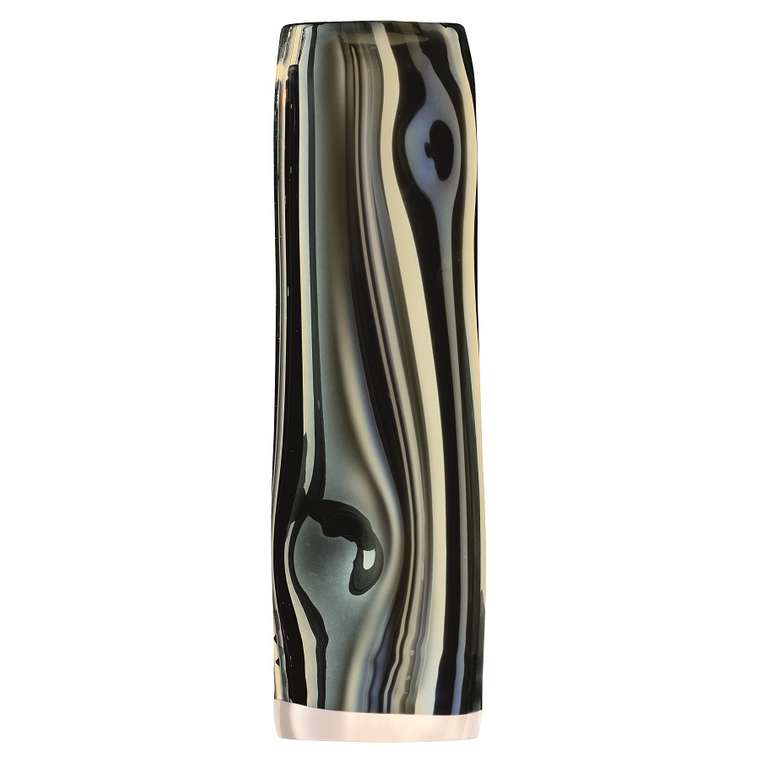Ваза Eclipse 45 см оливковый металлик из выдувного стекла