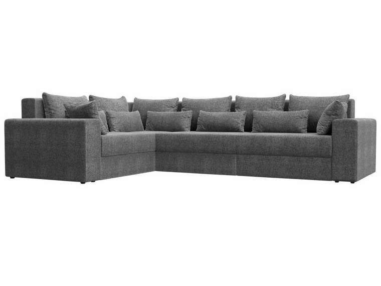 Угловой диван-кровать Майами Long серого цвета левый угол