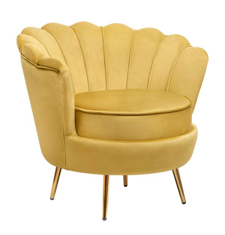 Кресло Pearl желтого цвета