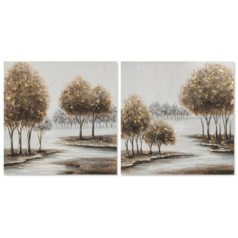 Картина Деревья Cottage 80 x 3 x 80 cm (2 штук)
