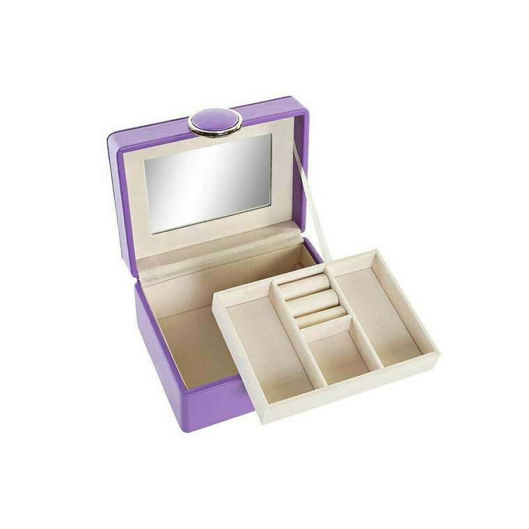 Шкатулка 23 x 17 x 10 cm Лиловый Полиуретан Деревянный MDF
