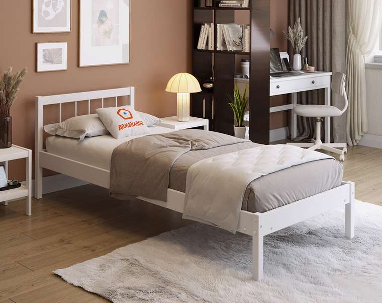 Кровать Мечта-4 90х200 белого цвета без подъемного механизма