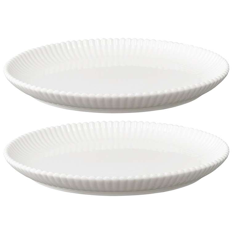 Набор из двух тарелок из коллекции Kitchen spirit белого цвета 