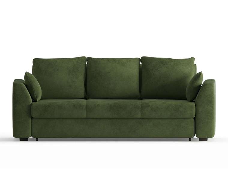 Диван-кровать Ла-Рошель в обивке из велюра зеленого цвета