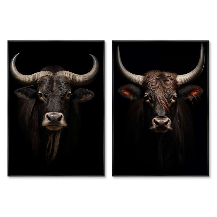 Набор из двух репродукций картин Young Yaks, 2024г.