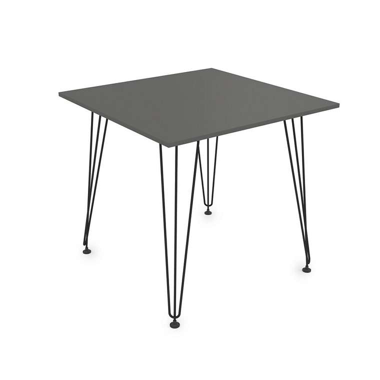 Обеденный стол Elegant 80х80 темно-серого цвета