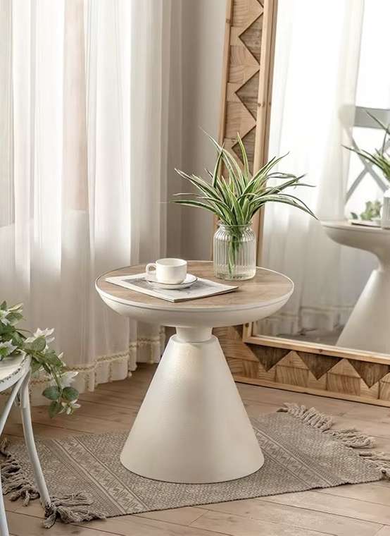 Журнальный стол KL-22XSH1380-white бежевого цвета