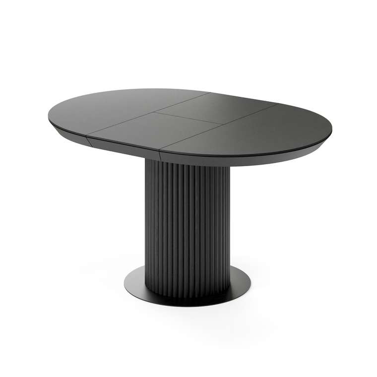 Раздвижной обеденный стол Фрах M черного цвета