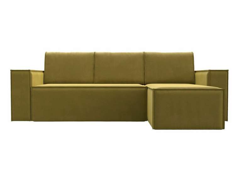 Угловой диван-кровать Куба желтого цвета правый угол