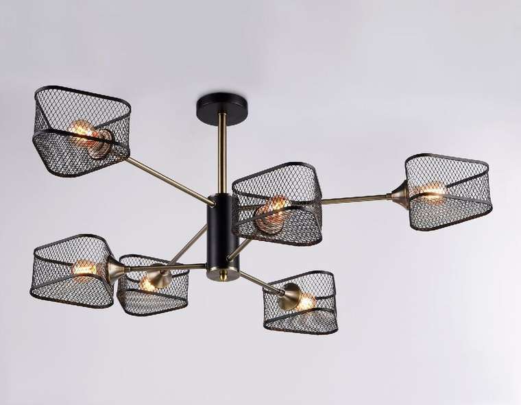 Люстра на штанге Loft TR80172 (металл, цвет черный)