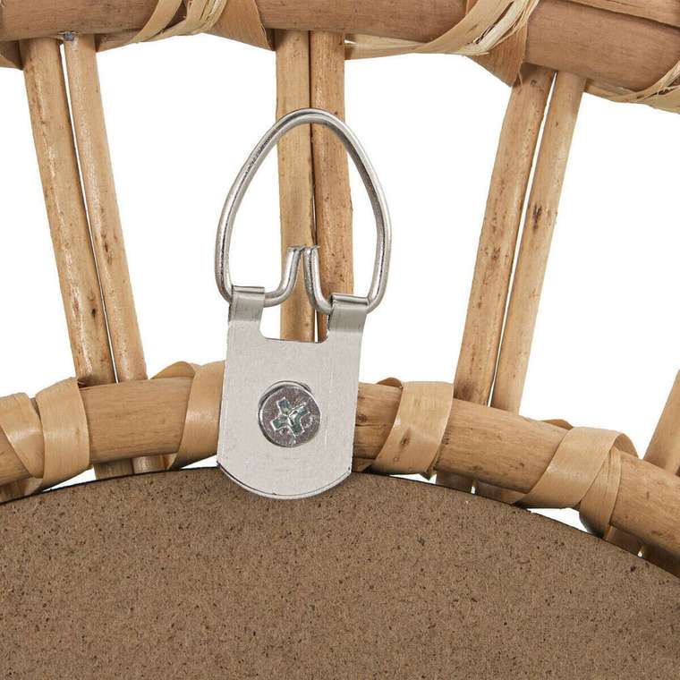Настенное зеркало плетеный Натуральное волокно 2 x 42 x 42 cm Круглый