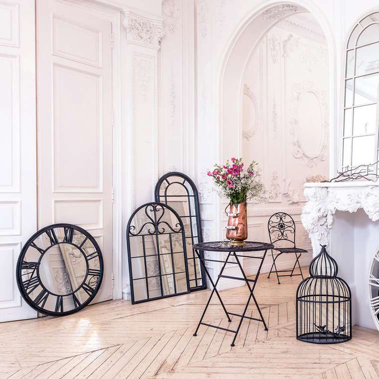 Складной столик для завтрака «Риволи» (черный антик)