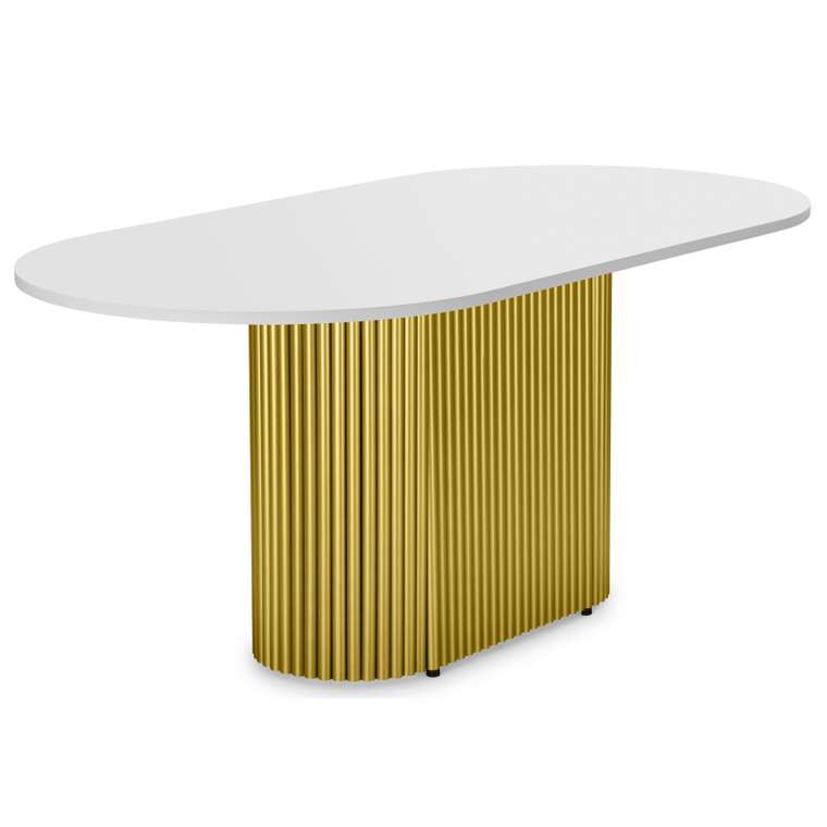 Обеденный стол Барон О 90х200 белого цвета