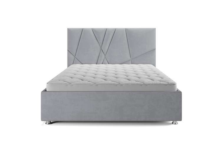 Кровать Стелла 160х200 серого цвета с подъемным механизмом