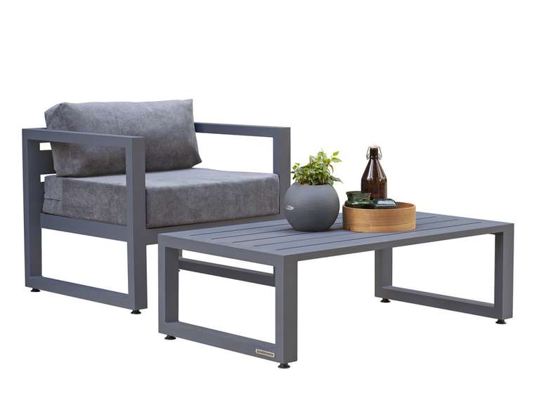 Набор садовой мебели Capri темно-серого цвета