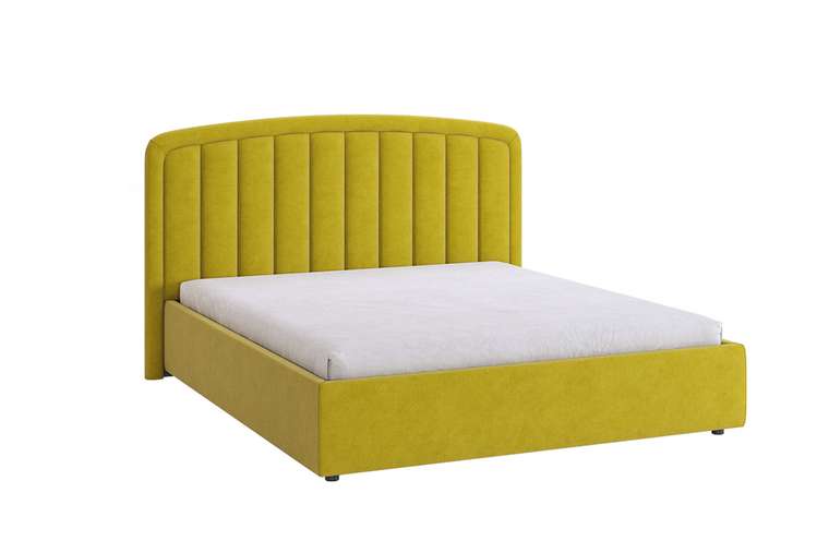 Кровать Сиена 2 160х200 желто-зеленого цвета без подъемного механизма 