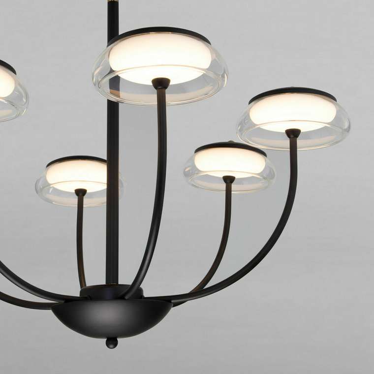 Потолочный светильник со стеклянным плафоном 50388 LED Черный Fungo