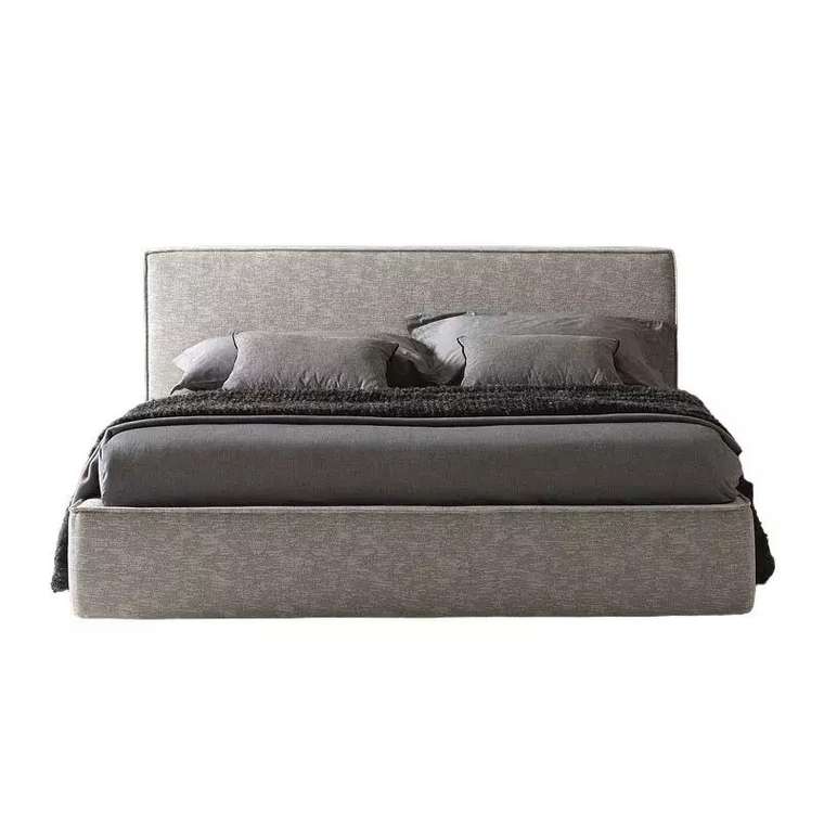 Кровать Anerta 200x200 серого цвета