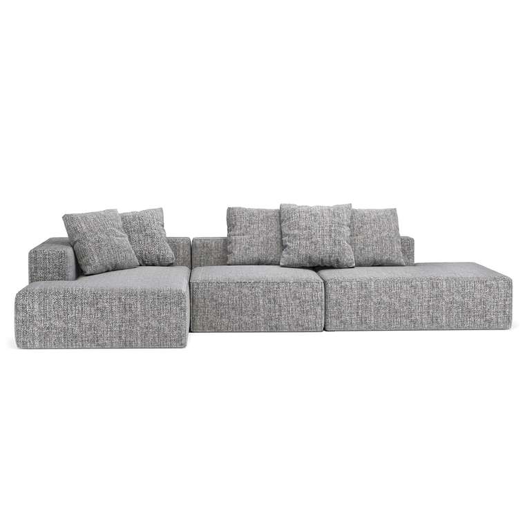 Угловой диван-кровать Memphis левый серого цвета