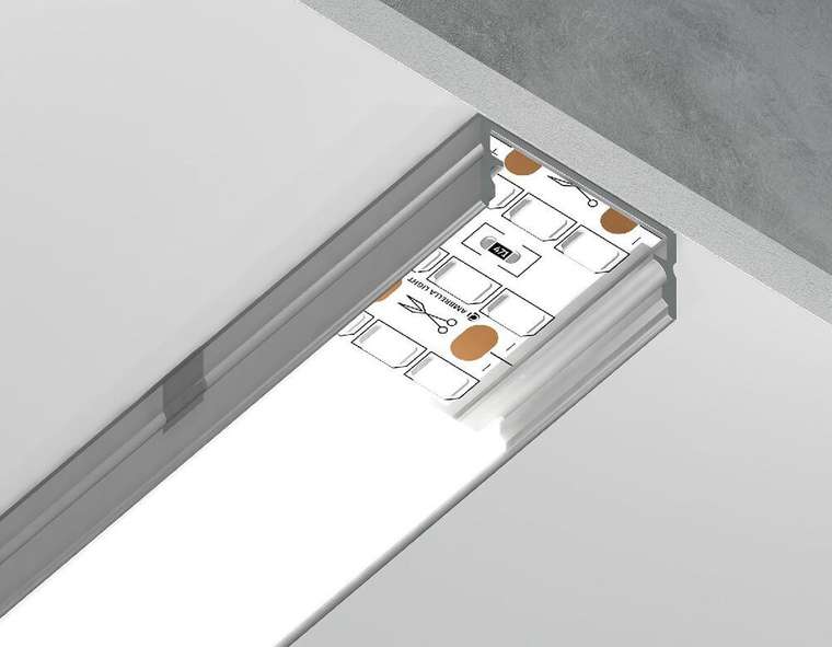 Профиль для ленты Alum Profile GP2001AL (алюминий, цвет серебро)