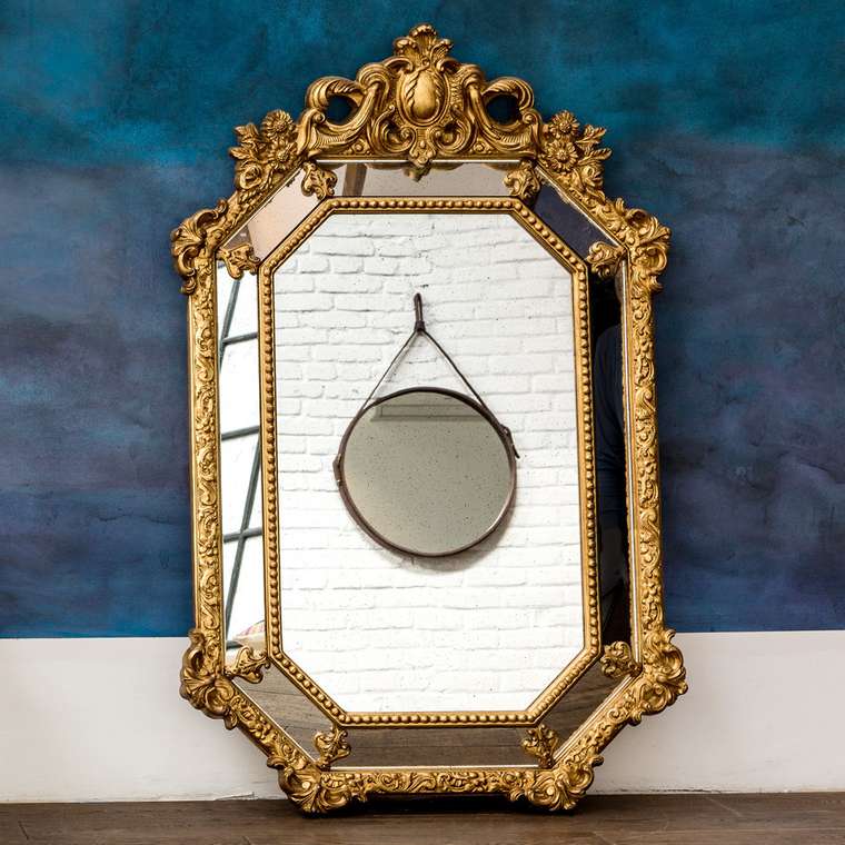 Настенное зеркало Эллада в металлической раме 