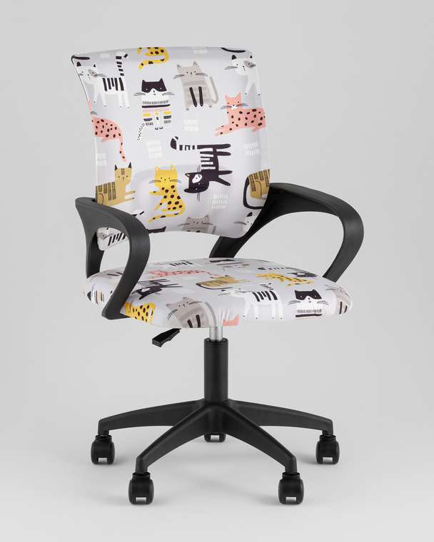 Кресло офисное Simple SN Junior принт Blue Cats