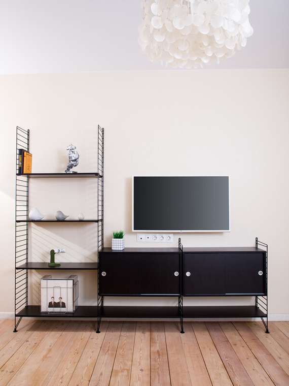 Тумба под телевизор Рагнар черного цвета