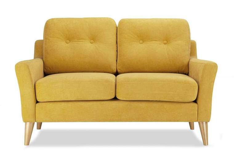 Прямой диван Руфус Премиум желтого цвета