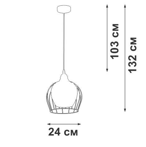 Подвесной светильник V2859-1/1S (металл, цвет черный)