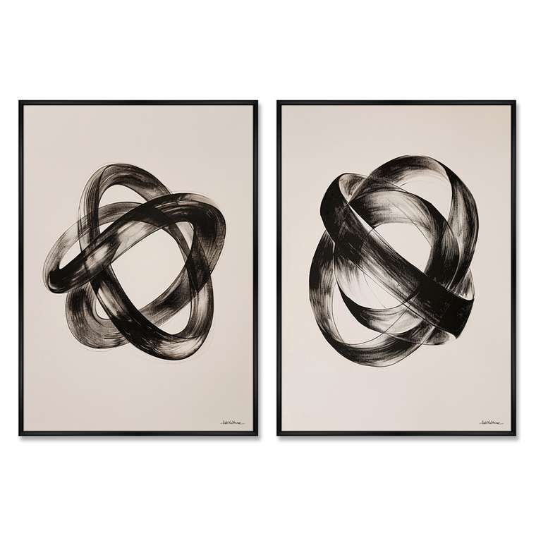 Набор из 2-х репродукций картин на холсте Сингулярность, 2025г.