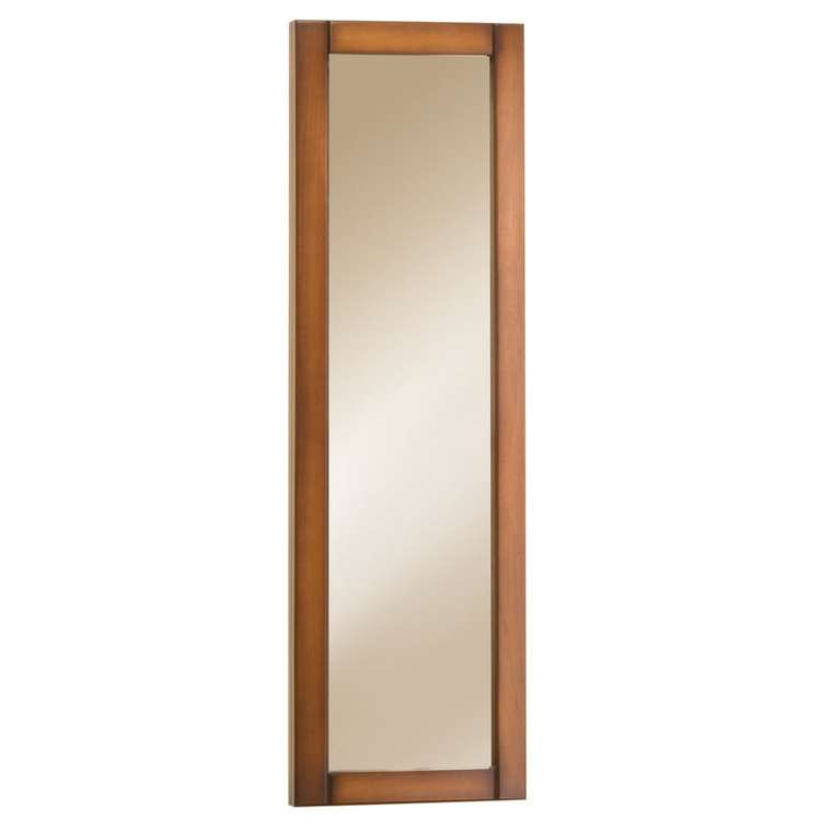 Зеркало настенное Лотос коричневого цвета