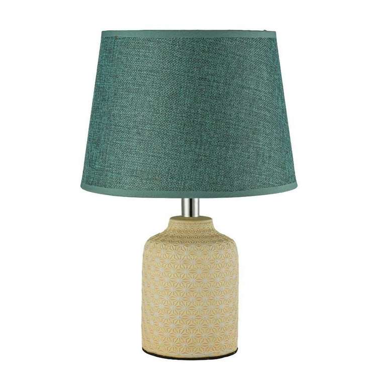 Настольная лампа Erchie E 4.1.T4 LY (ткань, цвет бирюзовый)