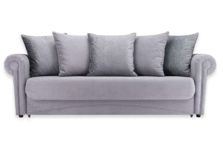 Прямой диван-кровать Шеридан серо-фиолетового цвета