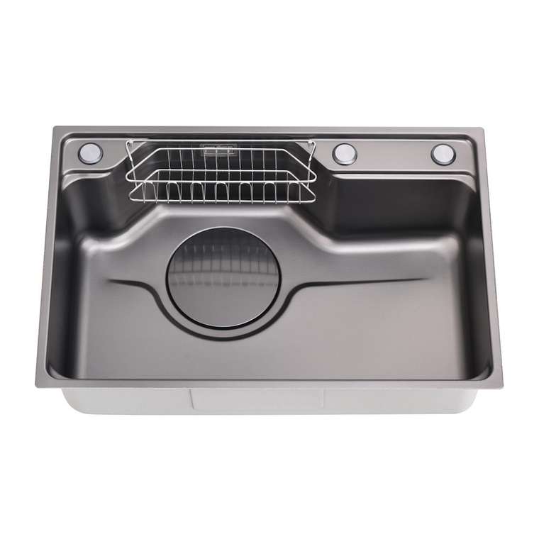 Мойка для кухни Fmark FSC6845Q, графит