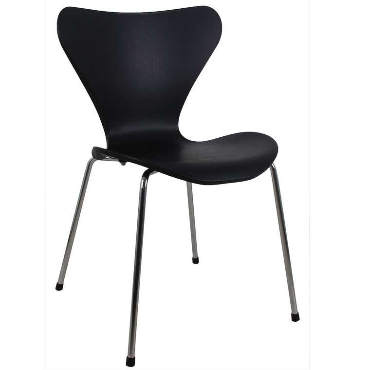 Комплект из четырех стульев Seven черного цвета