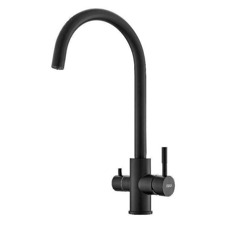 Смеситель для кухни с подключением фильтра Esko Kitchen K22 B, черный