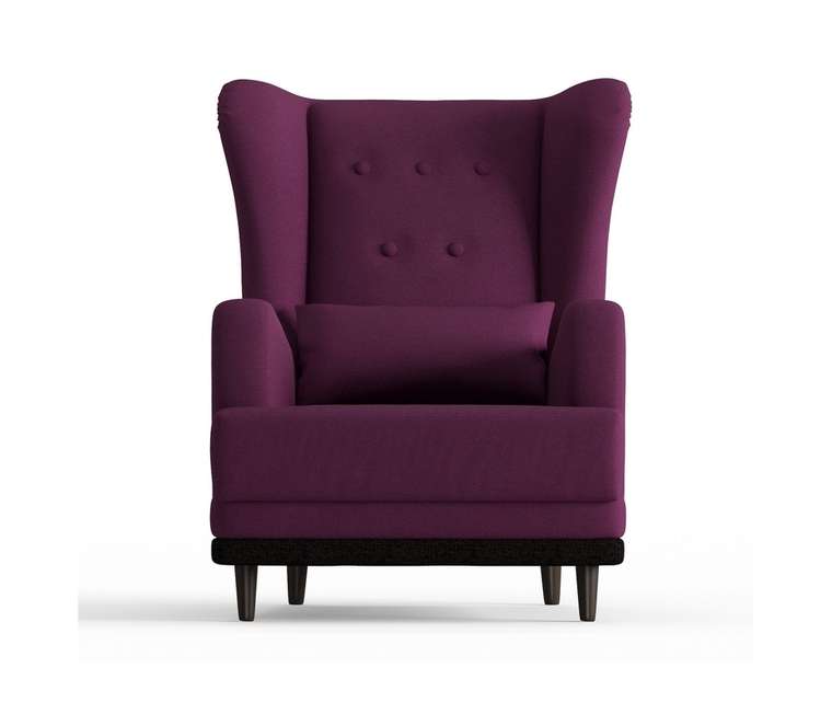 Кресло Лорд в обивке из велюра фиолетового цвета