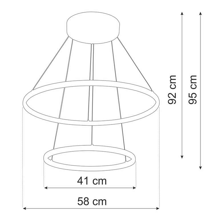 Люстра V4628-1/2S, LED 63Вт, 3900-4200К