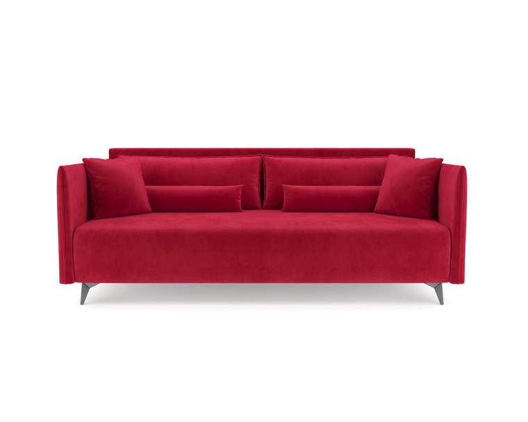 Прямой диван-кровать Майами красного цвета
