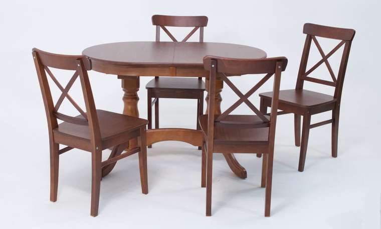 Обеденная группа Бизе 120 цвета орех