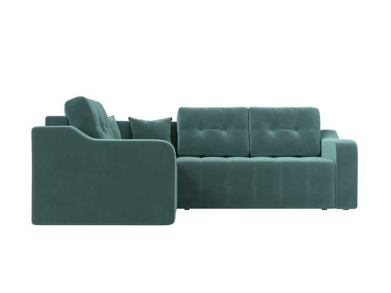 Угловой диван-кровать Кембридж бирюзового цвета левый угол