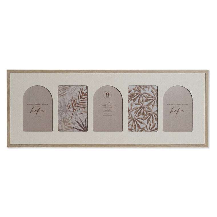 Фоторамка Home ESPRIT Бежевый Стеклянный Деревянный MDF Скандинавский 60 X 3 X 34 cm