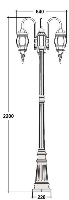 Наземный фонарь IP44 Oasis Light AMERICA S 83409SB 10 down Gb