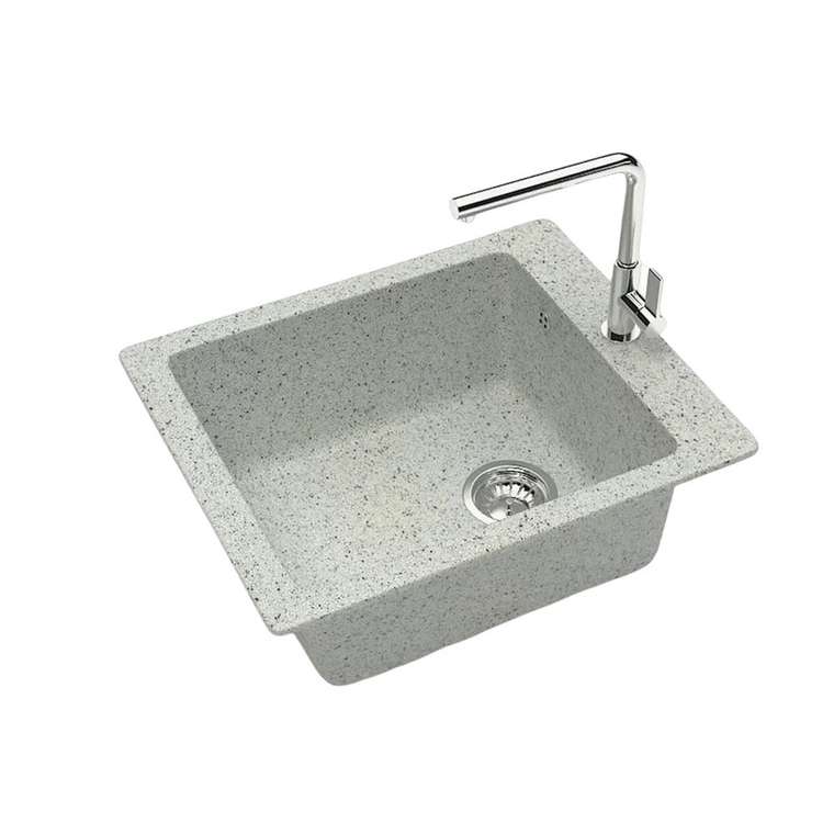 Кухонная мойка прямоугольная Maretti Kitchen MR425-GR 42х50 см серого цвета