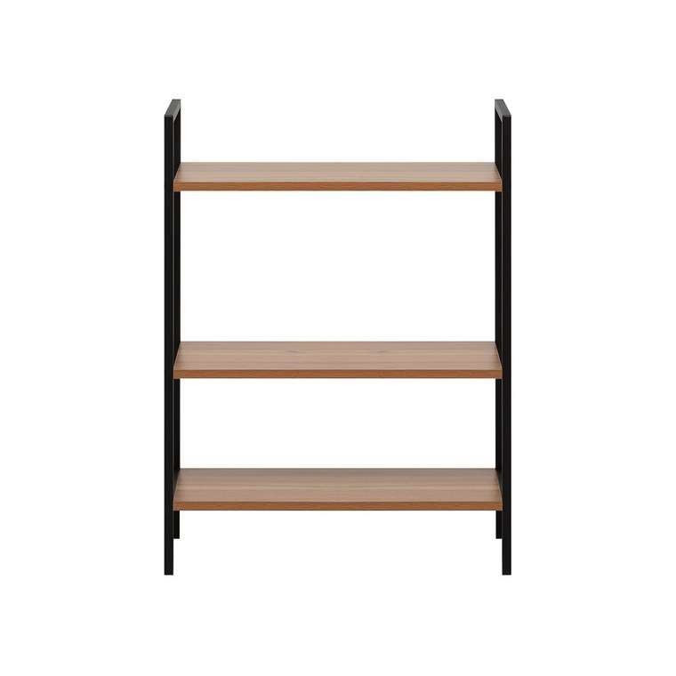 Стеллаж Стилвуд 23 черно-коричневого цвета