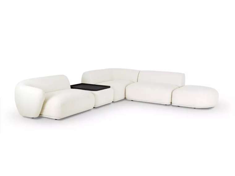 Угловой модульный диван Fabro белого цвета