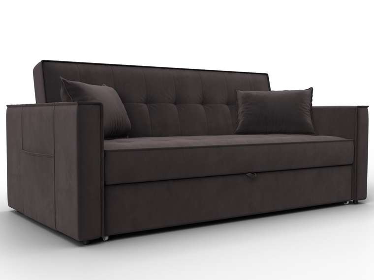 Диван-кровать Лига-104 L темно-коричневого цвета
