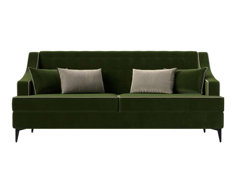 Прямой диван Марк зеленого цвета