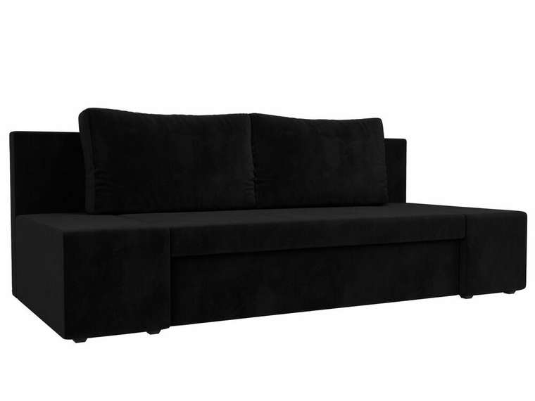 Прямой диван-кровать Сан Марко черного цвета
